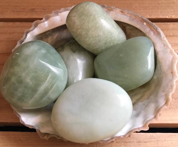 Jade Healing Stone, New Jade Tumbled Stone, Good Luck Stone, Heart Chakra Stone, Spiritual Stone, Healing Crystals And Stones
