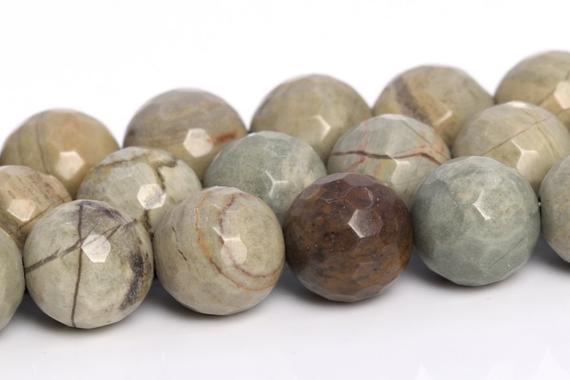Silver Leaf Jasper Beads Grade Aaa Genuine Natural Gemstone Micro Faceted Round Loose Beads 6mm 8mm 10mm 12mm Bulk Lot Options