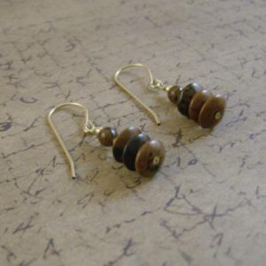 Mahogany Obsidian Earrings | Natural genuine Mahogany Obsidian earrings. Buy crystal jewelry, handmade handcrafted artisan jewelry for women.  Unique handmade gift ideas. #jewelry #beadedearrings #beadedjewelry #gift #shopping #handmadejewelry #fashion #style #product #earrings #affiliate #ad