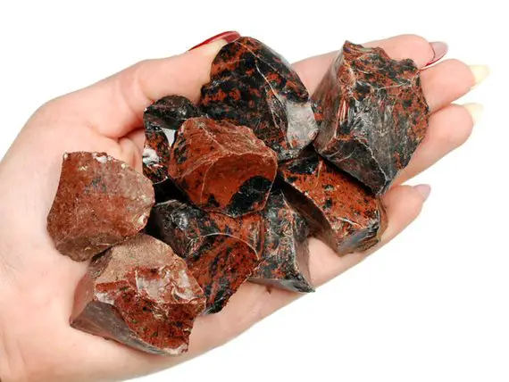 Mahogany Obsidian Rough Stone, Obsidian Natural Raw Stones, Healing Mahogany Obsidian Crystals, Obsidian Healing Stones, Ladiescrystals
