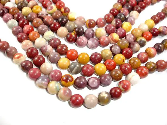 Mookaite Beads Round, 10mm, 15.5 Inch, Full Strand, Approx. 38 Beads, Hole 1mm (320054003)