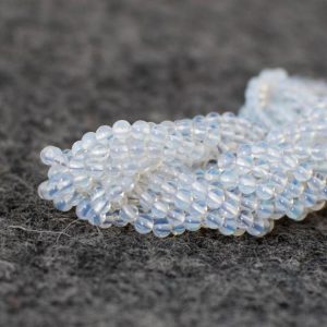 Shop Moonstone Round Beads! High Quality Opalite Moonstone Round Beads – 2mm – 15.5" strand | Natural genuine round Moonstone beads for beading and jewelry making.  #jewelry #beads #beadedjewelry #diyjewelry #jewelrymaking #beadstore #beading #affiliate #ad