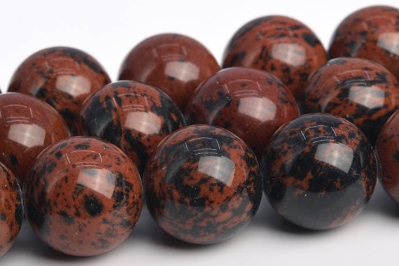15mm Mahogany Obsidian Beads Grade Aaa Genuine Natural Gemstone Round Loose Beads 15" / 7.5" / 4" Bulk Lot Options (103597)