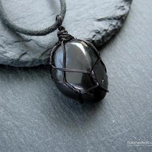 Shop Shungite Pendants! Shungite pendant, EMF protection Necklace, Energy amulet, Russian Shungite, gift for him, her, men jewelry | Natural genuine Shungite pendants. Buy crystal jewelry, handmade handcrafted artisan jewelry for women.  Unique handmade gift ideas. #jewelry #beadedpendants #beadedjewelry #gift #shopping #handmadejewelry #fashion #style #product #pendants #affiliate #ad