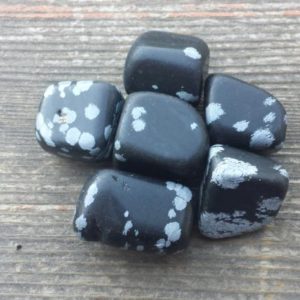 Shop Snowflake Obsidian Stones & Crystals! SIX (6) SNOWFLAKE OBSIDIAN Tumbled Stones Medium/Large Natural Tumble Stones | Natural genuine stones & crystals in various shapes & sizes. Buy raw cut, tumbled, or polished gemstones for making jewelry or crystal healing energy vibration raising reiki stones. #crystals #gemstones #crystalhealing #crystalsandgemstones #energyhealing #affiliate #ad