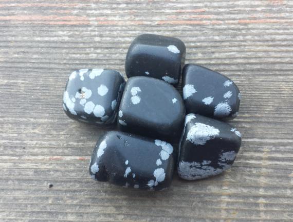Snowflake Obsidian Tumbled Stone One (1) Medium/large Natural Tumble Stone