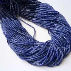 Shop Sodalite Faceted Beads! 2-2.5mm Blue Sodalite Faceted Rondelle, Sodalite Shaded Beads, Sodalite Faceted Beads For Jewelry, 13 Inches Sodalite (1ST To 5ST Options) | Natural genuine faceted Sodalite beads for beading and jewelry making.  #jewelry #beads #beadedjewelry #diyjewelry #jewelrymaking #beadstore #beading #affiliate #ad