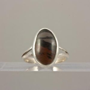 Shop Mahogany Obsidian Rings! Sterling Silver and Mahogany Obsidian Ring Size:  5 1/2 | Natural genuine Mahogany Obsidian rings, simple unique handcrafted gemstone rings. #rings #jewelry #shopping #gift #handmade #fashion #style #affiliate #ad
