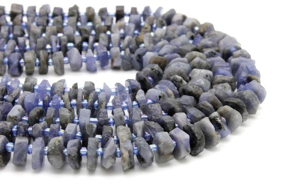 Tanzanite Beads, Natural Tanzanite Raw Chips Nuggets Rough Cut Irregular Shape Loose Gemstone Beads - Rds04
