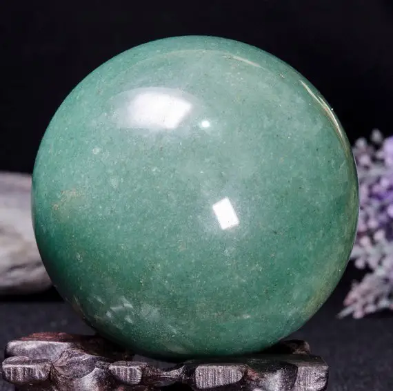 2.8"natural Aventurine Sphere/green Aventurine Ball/crystal Healing/calm/comfort/metaphysical Energy/special Gift/chakra-70mm-470g#4614