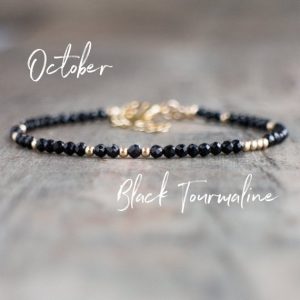 Black Tourmaline Bracelet, Crystal Beaded Bracelets for Women, Gifts for Her | Natural genuine Gemstone jewelry. Buy crystal jewelry, handmade handcrafted artisan jewelry for women.  Unique handmade gift ideas. #jewelry #beadedjewelry #beadedjewelry #gift #shopping #handmadejewelry #fashion #style #product #jewelry #affiliate #ad
