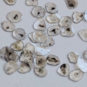 Shop Diamond Bead Shapes! 4.5-6mm Salt And Pepper Diamond Faceted Slices,Salt & Pepper Diamond Slice For Jewelry, Beautiful Loose Diamond Polki Slice (0.5Cts To 1Cts) | Natural genuine other-shape Diamond beads for beading and jewelry making.  #jewelry #beads #beadedjewelry #diyjewelry #jewelrymaking #beadstore #beading #affiliate #ad