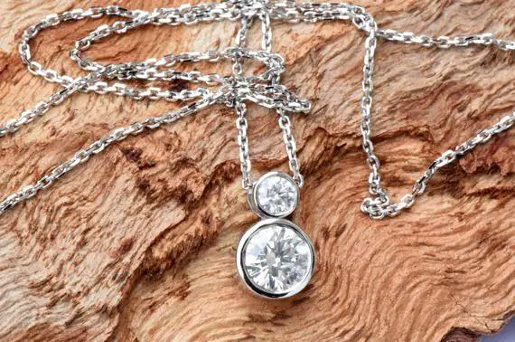 Diamond Pendant 0.50 Ct-white Gold Diamond Pendant 14k -women Jewelry-anniversary Gift-holidays Present-diamond Necklace