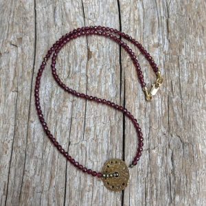 Garnet Necklace, Garnet Jewelry, Donut Necklace, Delicate Necklace, Choker Necklace, Artisan Necklace, Statement Necklace, Sparkle Necklace | Natural genuine Gemstone necklaces. Buy crystal jewelry, handmade handcrafted artisan jewelry for women.  Unique handmade gift ideas. #jewelry #beadednecklaces #beadedjewelry #gift #shopping #handmadejewelry #fashion #style #product #necklaces #affiliate #ad