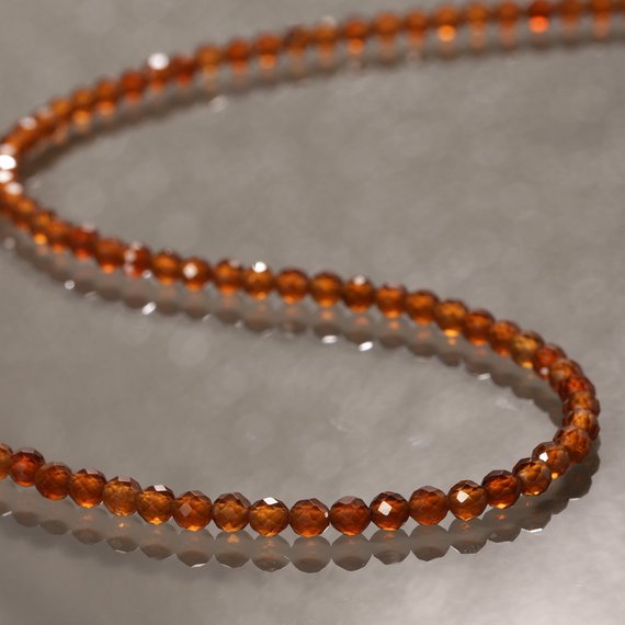 Spessartine Garnet Orange Garnet Necklace Mandarin Garnet Spessartine Necklace Garnet Necklace Spessartine Beads Necklace Gift For Mom