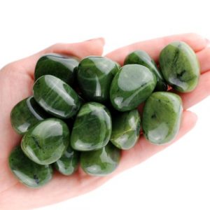 Shop Jade Stones & Crystals! Green Jade Tumbled Stone, Healing Crystals, Jade Canada Crystal, Green Jadeite Tumbled, Jade Gems Stone, LadiesCrystals, Ladies Crystals | Natural genuine stones & crystals in various shapes & sizes. Buy raw cut, tumbled, or polished gemstones for making jewelry or crystal healing energy vibration raising reiki stones. #crystals #gemstones #crystalhealing #crystalsandgemstones #energyhealing #affiliate #ad