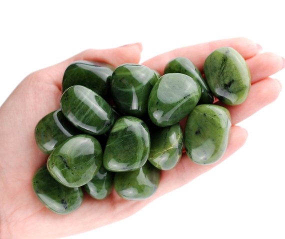 Green Jade Tumbled Stone, Healing Crystals, Jade Canada Crystal, Green Jadeite Tumbled, Jade Gems Stone, Ladiescrystals, Ladies Crystals