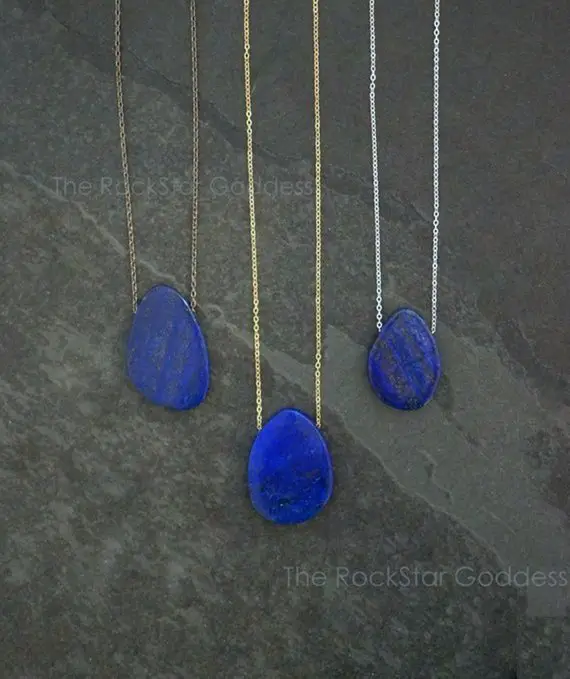 Lapis Lazuli Necklace , Lapis Lazuli Jewelry, Lapis Lazuli Pendant, Gold Lapis Necklace, Lapis Jewelry, Anniversary Gift, Gift For Wife