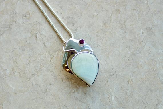 Larimar Stone Pendant // Larimar Pendant // Larimar And Sterling Silver // Gifts For Her