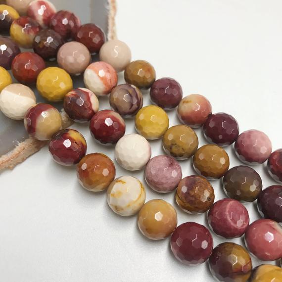 Mookaite Jasper Faceted Round Beads 3mm 4mm 6mm 8mm 10mm 15.5" Strand