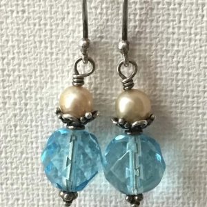 Shop Pearl Earrings! Crystal Earrings, Vintage Crystal Earrings, Blue Crystal Earrings, Pearl Earrings, Silver Earrings, Sparkly Earrings, Victorian Style | Natural genuine Pearl earrings. Buy crystal jewelry, handmade handcrafted artisan jewelry for women.  Unique handmade gift ideas. #jewelry #beadedearrings #beadedjewelry #gift #shopping #handmadejewelry #fashion #style #product #earrings #affiliate #ad