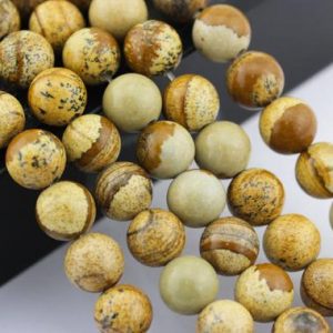 Shop Picture Jasper Round Beads! 2.0mm Hole Picture Jasper Smooth Round Beads 6mm 8mm 10mm 15.5" Strand | Natural genuine round Picture Jasper beads for beading and jewelry making.  #jewelry #beads #beadedjewelry #diyjewelry #jewelrymaking #beadstore #beading #affiliate #ad