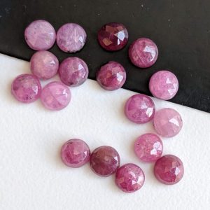 Shop Pink Sapphire Stones & Crystals! 5mm Pink Sapphire Rose Cut Round Cabochon, Natural Pink Sapphire Flat Back Cabochon, Pink Sapphire Stones For Jewelry (5pcs To 20pcs Option) | Natural genuine stones & crystals in various shapes & sizes. Buy raw cut, tumbled, or polished gemstones for making jewelry or crystal healing energy vibration raising reiki stones. #crystals #gemstones #crystalhealing #crystalsandgemstones #energyhealing #affiliate #ad