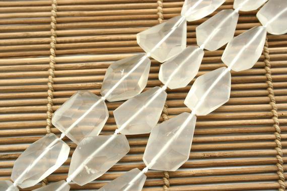 Matte Milky Crystal 14-20mm Faceted Beads (etb00713)