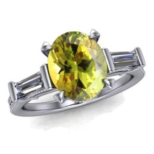 Shop Green Tourmaline Rings! Green Tourmaline Custom Ring | Platinum or 14k Gold | USA Designed and Crafted | "Coventry" | Natural genuine Green Tourmaline rings, simple unique handcrafted gemstone rings. #rings #jewelry #shopping #gift #handmade #fashion #style #affiliate #ad
