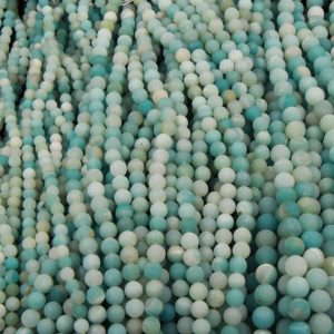 Matte Natural Blue Amazonite  6mm  8mm 10mm Round Beads Stunning High Quality Organic Frosty Matte Finish 15.5" Strand | Natural genuine round Amazonite beads for beading and jewelry making.  #jewelry #beads #beadedjewelry #diyjewelry #jewelrymaking #beadstore #beading #affiliate #ad