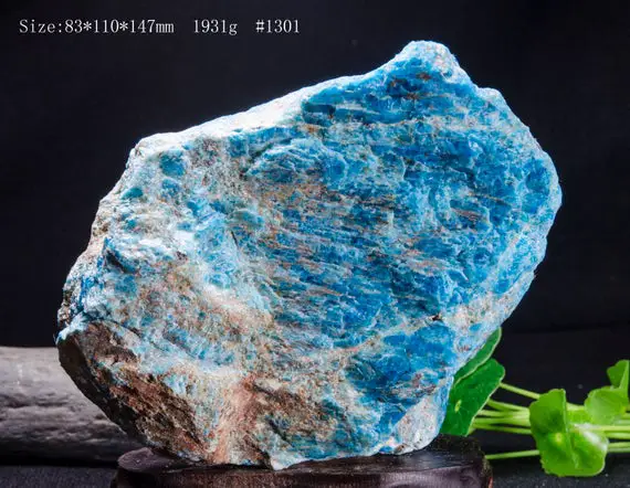Natural Large Blue Apatite Decoration /raw Blue Apatite Mineral Specimens/apatite Gemstone/rare/crystal Gird/meditation2413g 140*105*112mm