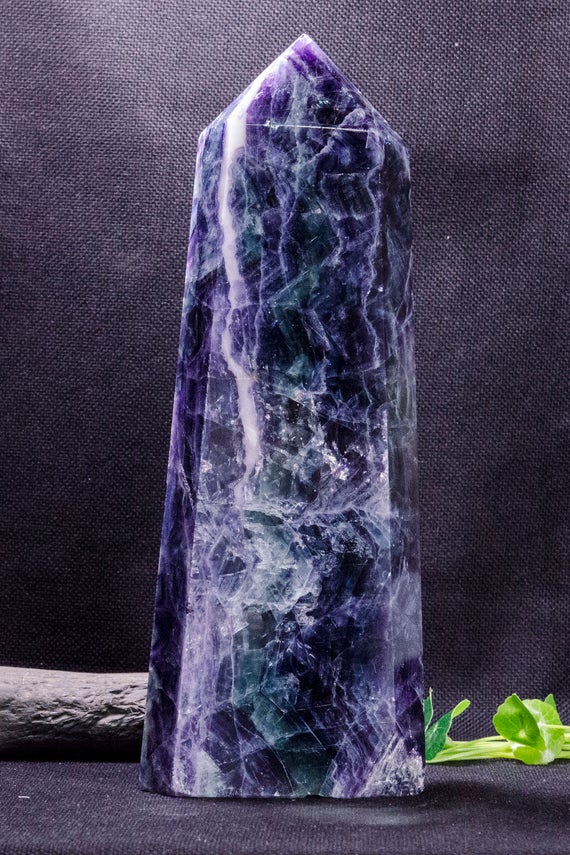 Natural Polished Rainbow Tats Fluorite Tower/fluorite Point/decor/healing Stone/calming/reiki/wicca/chakra/decor/gift For Her/gift For Mom