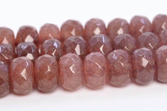 8x5mm Brown Jade Beads Grade Aaa Natural Gemstone Full Strand Faceted Rondelle Loose Beads 14.5" Bulk Lot Options (107156-2270)