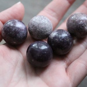 Lepidolite Sphere 22 mm S57 | Natural genuine stones & crystals in various shapes & sizes. Buy raw cut, tumbled, or polished gemstones for making jewelry or crystal healing energy vibration raising reiki stones. #crystals #gemstones #crystalhealing #crystalsandgemstones #energyhealing #affiliate #ad