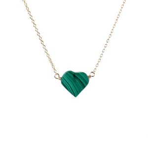 Shop Malachite Necklaces! Malachite necklace, green heart necklace, love necklace healing stone necklace, healing necklace, 14k gold filled chain | Natural genuine Malachite necklaces. Buy crystal jewelry, handmade handcrafted artisan jewelry for women.  Unique handmade gift ideas. #jewelry #beadednecklaces #beadedjewelry #gift #shopping #handmadejewelry #fashion #style #product #necklaces #affiliate #ad