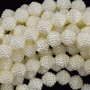 Shop Pearl Faceted Beads! 11mm white plastic pearl bicone beads 16" strand 36899 | Natural genuine faceted Pearl beads for beading and jewelry making.  #jewelry #beads #beadedjewelry #diyjewelry #jewelrymaking #beadstore #beading #affiliate #ad