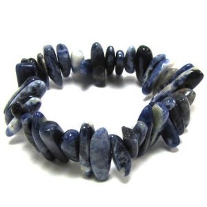 Shop Sodalite Bead Shapes! 15mm – 20mm blue sodalite stick stretch bracelet 8" | Natural genuine other-shape Sodalite beads for beading and jewelry making.  #jewelry #beads #beadedjewelry #diyjewelry #jewelrymaking #beadstore #beading #affiliate #ad