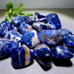 Shop Sodalite Shapes! L-size Sunset Sodalite Palm Stone | Natural genuine stones & crystals in various shapes & sizes. Buy raw cut, tumbled, or polished gemstones for making jewelry or crystal healing energy vibration raising reiki stones. #crystals #gemstones #crystalhealing #crystalsandgemstones #energyhealing #affiliate #ad