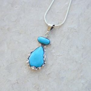 Shop Turquoise Pendants! Sterling Silver Turquoise Pendant // Blue Turquoise Pendant // Turquoise and Sterling Silver Pendant // Bohemian Pendant | Natural genuine Turquoise pendants. Buy crystal jewelry, handmade handcrafted artisan jewelry for women.  Unique handmade gift ideas. #jewelry #beadedpendants #beadedjewelry #gift #shopping #handmadejewelry #fashion #style #product #pendants #affiliate #ad