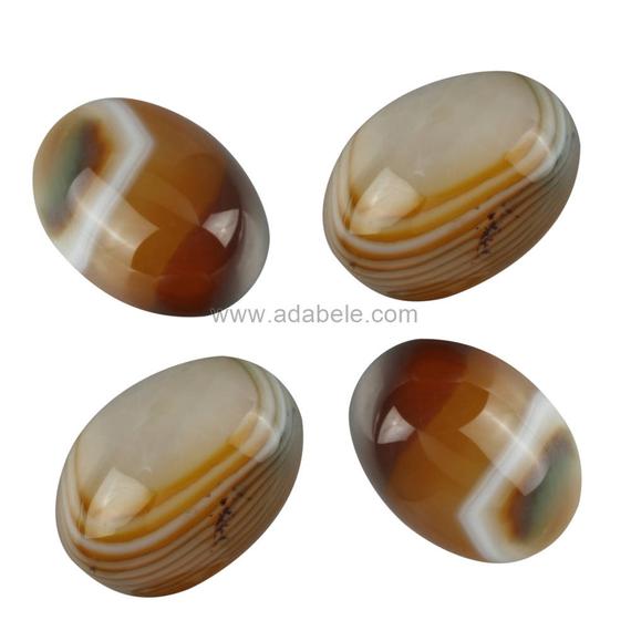 2pcs Aaa Natural Green And Yellow Agate Oval Cabochon Arc Bottom Gemstone Cabochons 20x15mm #gn28