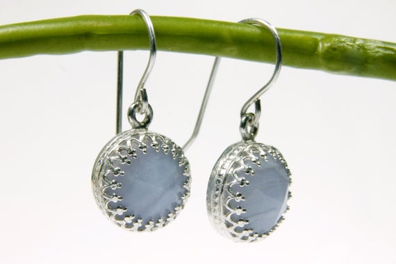 Silver Post Earrings · Lace Agate Earrings · Sterling Silver Jewelry · Custom Earrings · Bridesmaid Earrings
