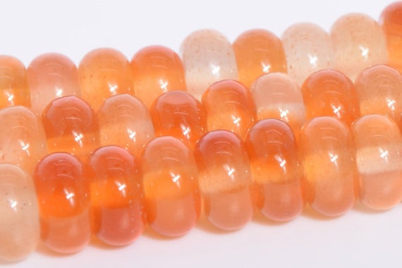 Orange Red Striped Agate Beads Grade Aaa Natural Gemstone Rondelle Loose Beads 6mm 8mm Bulk Lot Options