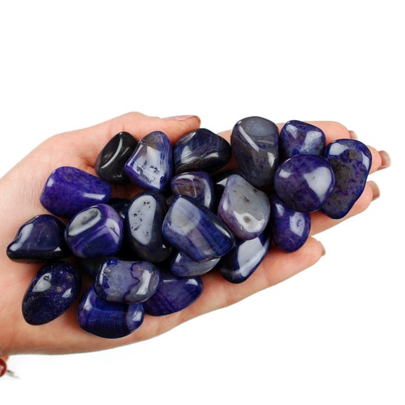 Purple Agate Tumbled Stone, Purple Agate, Tumbled Stones, Violet Agate Stones, Violet Agate, Crystals, Rocks, Stones, Gifts, Gemstones, Gems