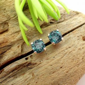 Shop Gemstone & Crystal Earrings! Alexandrite Studs | Genuine Lab Grown Alexandrite Stud Earrings in Real 14k Gold, Sterling Silver, or Platinum | 3mm, 4mm, 5mm, 6mm | Natural genuine Gemstone earrings. Buy crystal jewelry, handmade handcrafted artisan jewelry for women.  Unique handmade gift ideas. #jewelry #beadedearrings #beadedjewelry #gift #shopping #handmadejewelry #fashion #style #product #earrings #affiliate #ad