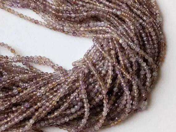 2-2.5mm Ametrine Faceted Rondelle Beads, Natural Ametrine Faceted Beads, 13 Inch Ametrine Faceted Beads For Necklace (1st To 5st Options)