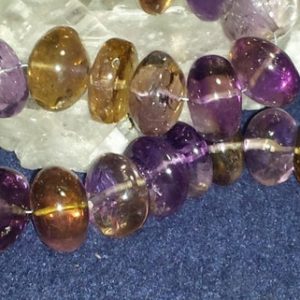 Shop Ametrine Rondelle Beads! Ametrine Graduating Smooth Rondelle Beads 12 In. Strand, 13 to 16mm, Statement Beads, 30 Beads, Great For Chunky Jewelry Design | Natural genuine rondelle Ametrine beads for beading and jewelry making.  #jewelry #beads #beadedjewelry #diyjewelry #jewelrymaking #beadstore #beading #affiliate #ad