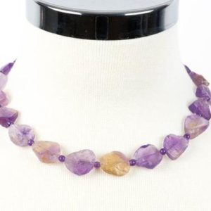 Shop Ametrine Necklaces! Ametrine Necklace, Natural Gemstone, Statement Necklace, Gemstone necklace, Handmade Jewelry, Gemstone Jewelry, unique-gift-for-wife, chakra | Natural genuine Ametrine necklaces. Buy crystal jewelry, handmade handcrafted artisan jewelry for women.  Unique handmade gift ideas. #jewelry #beadednecklaces #beadedjewelry #gift #shopping #handmadejewelry #fashion #style #product #necklaces #affiliate #ad