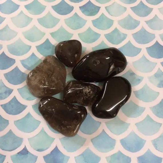 Apache Tear Stone - Apache Tear Tumbled Stone - Healing Crystals And Gemstones - Root Chakra - Reiki Stones - Meditation - Forgiveness
