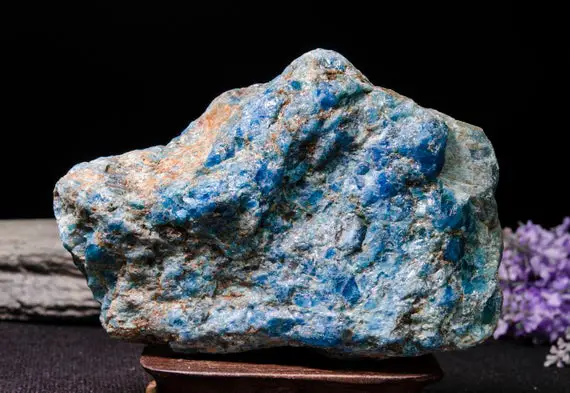 Large Blue Apatite Decoration/raw Blue Apatite Mineral Specimens/apatite Gemstone/crystal Grid/raw Blue Apatite Crystal103*95*147mm1536#2686