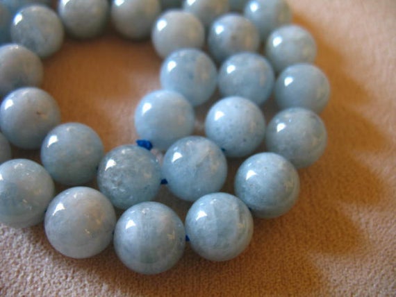 Aquamarine Beads, 8 Mm Round Beads, Luxe Aaa, Aqua Blue Beads, Smooth..march Birthstone..roundgems10